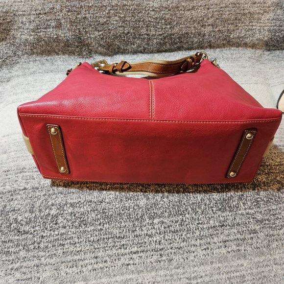 Dooney & Bourke Vibrant Pink Leather Shoulder Bag - Picture 5 of 16